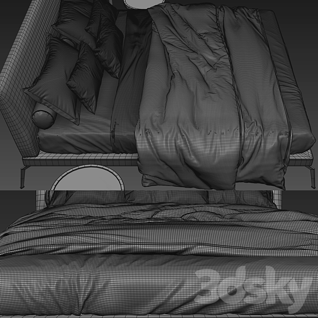 Flexform Feel Good Bed 3DSMax File - thumbnail 3