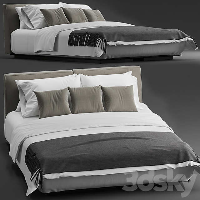 Flexform grandemare bed 3DSMax File - thumbnail 1