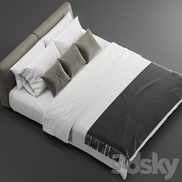 Flexform grandemare bed 3DSMax File - thumbnail 3