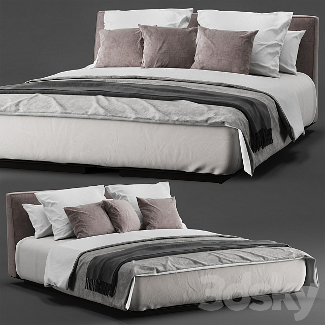 Flexform grandemare bed 3DSMax File - thumbnail 1