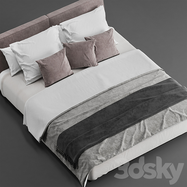 Flexform grandemare bed 3DSMax File - thumbnail 2