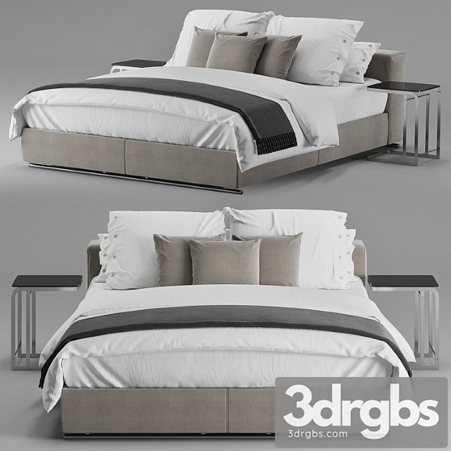 Flexform groundpiece slim bed 2 3dsmax Download - thumbnail 1