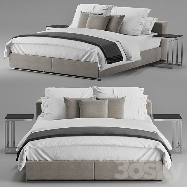 Flexform Groundpiece slim bed 3DSMax File - thumbnail 1