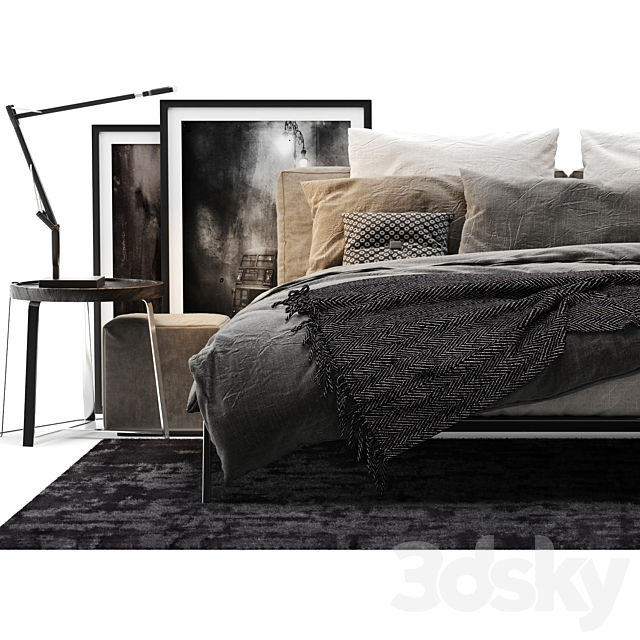 Flexform Lifesteel Bed 3DSMax File - thumbnail 2