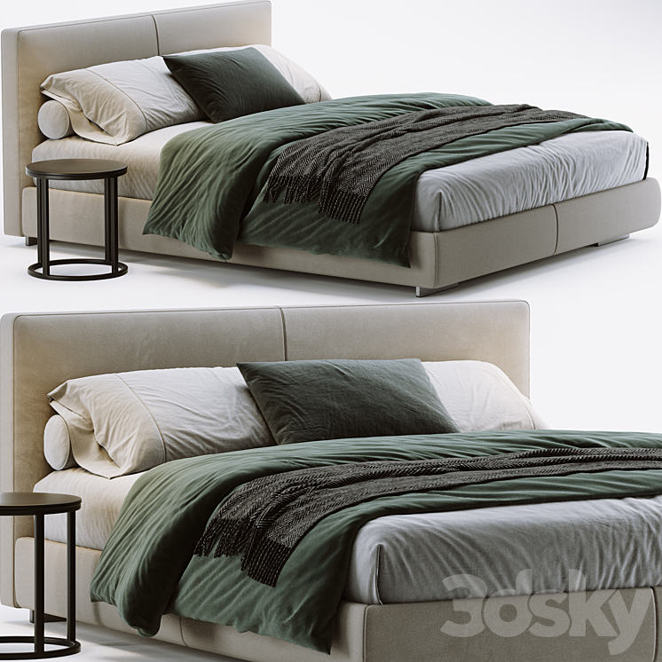 Flexform Magnum Bed 3DS Max Model - thumbnail 1