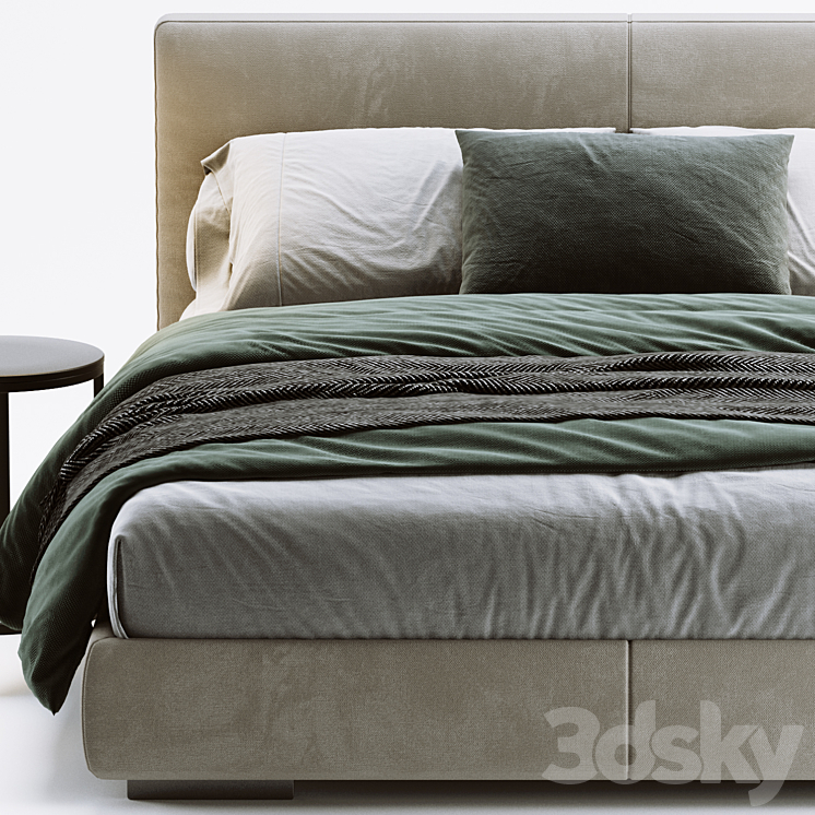 Flexform Magnum Bed 3DS Max Model - thumbnail 2