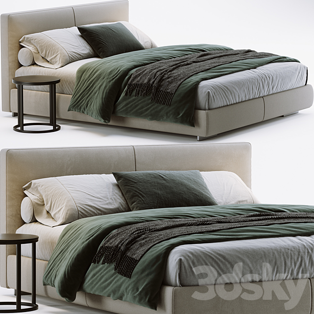 Flexform Magnum Bed 3DSMax File - thumbnail 1