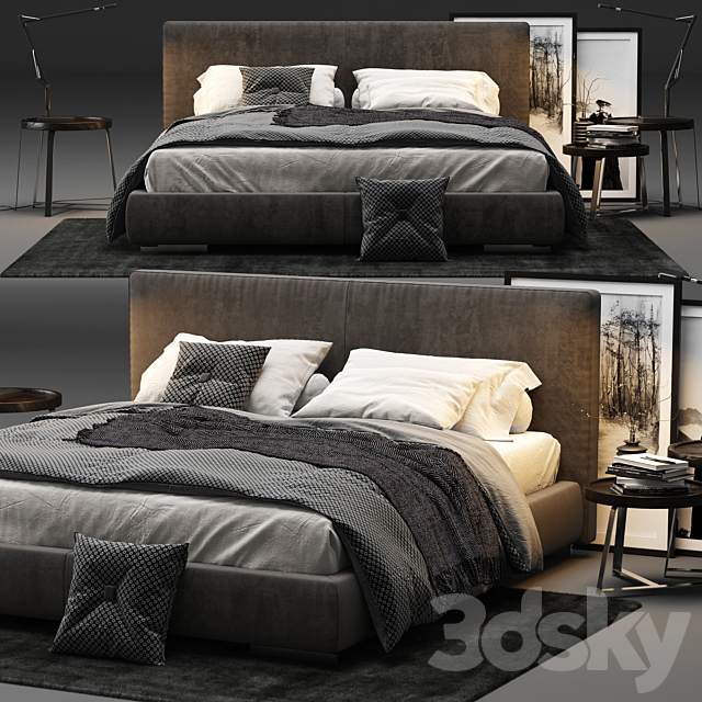 Flexform Magnum Bed 3DSMax File - thumbnail 1