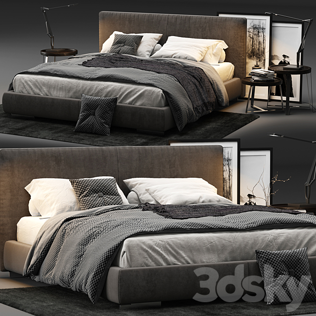 Flexform Magnum Bed 3DSMax File - thumbnail 2