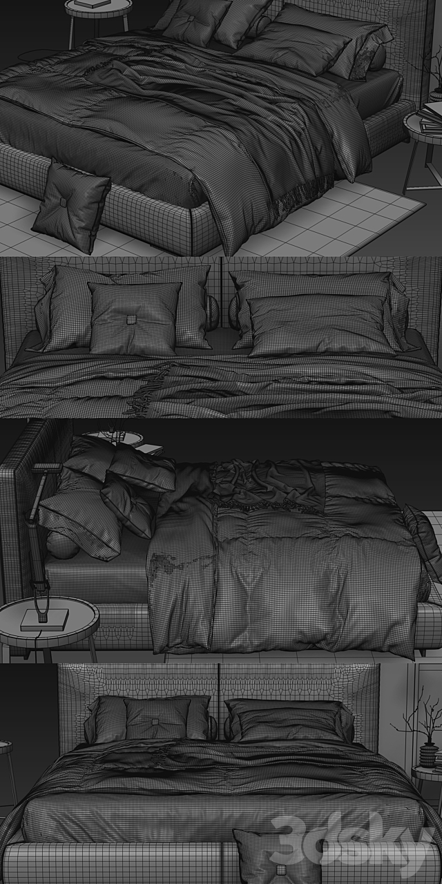 Flexform Magnum Bed 3DSMax File - thumbnail 3