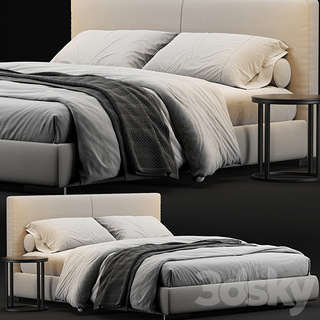 Flexform Magnum Bed 3DSMax File - thumbnail 1