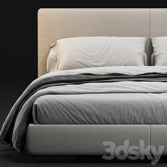 Flexform Magnum Bed 3DSMax File - thumbnail 3