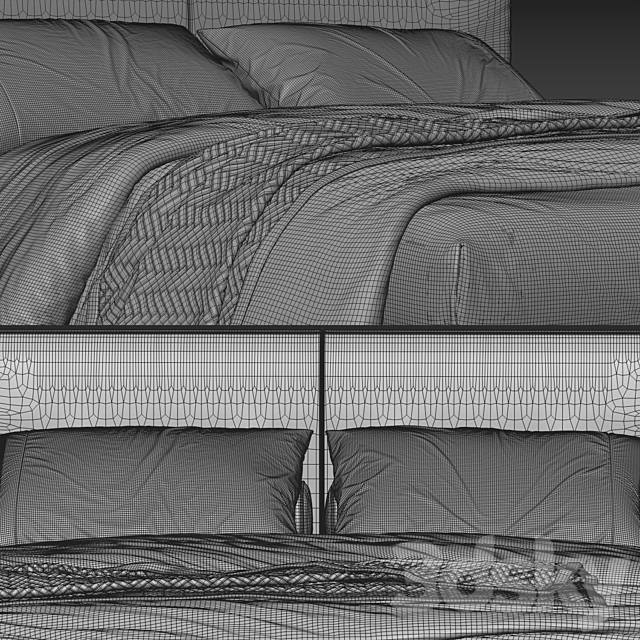 Flexform Magnum Bed 3DSMax File - thumbnail 4