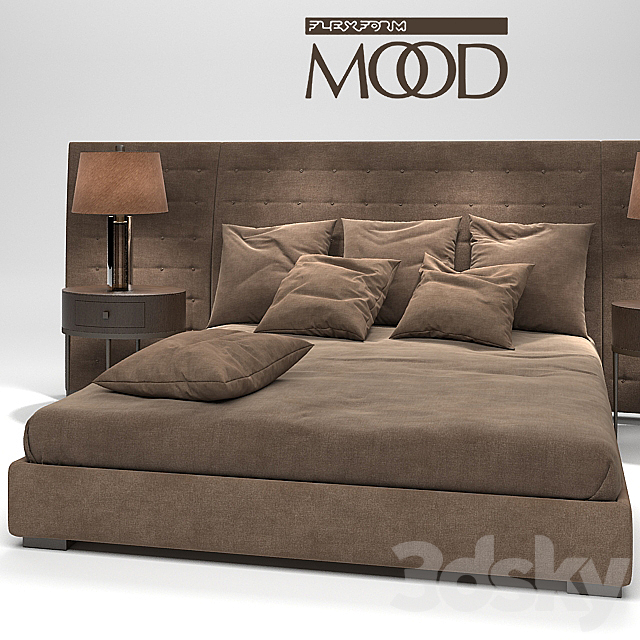 Flexform Mood Caress Bed 3DSMax File - thumbnail 1