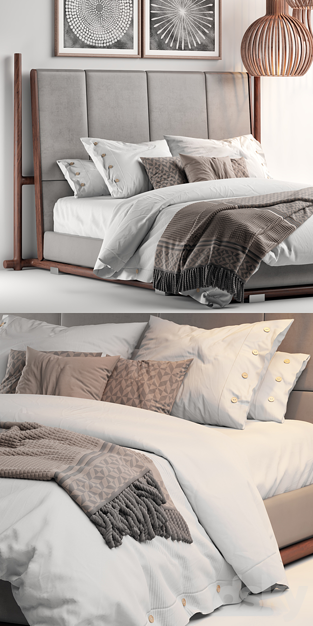 Flexform MOOD Icaro Bed 3DSMax File - thumbnail 2