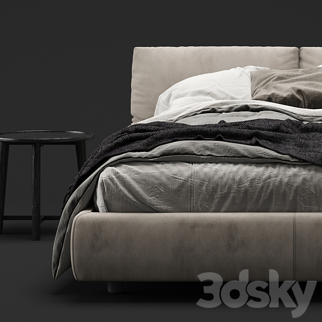 Flexform Newbridge Soft Bed 3DSMax File - thumbnail 3