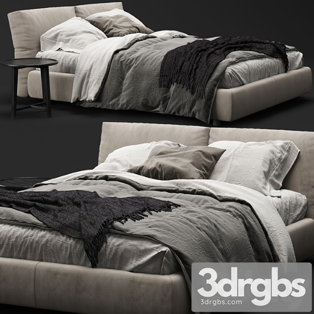 Flexform newbridge soft bed_2 2 3dsmax Download - thumbnail 1