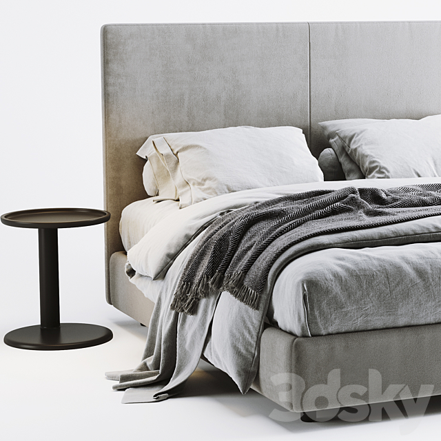 Flexform Oltre Bed 3DS Max Model - thumbnail 2