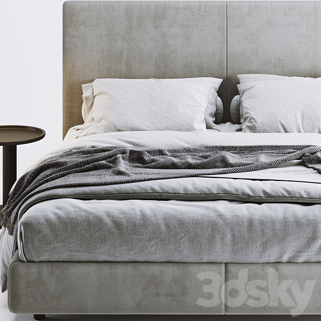 Flexform Oltre Bed 3DS Max Model - thumbnail 3