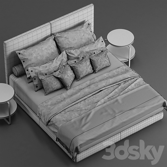 Flexform Oltre Bed 3DSMax File - thumbnail 3