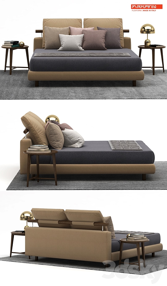 FLEXFORM PATRIK BED 3DSMax File - thumbnail 2