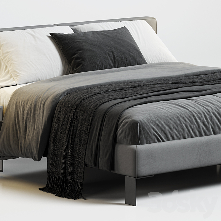 Flexteam Slim Bed 3DS Max Model - thumbnail 2