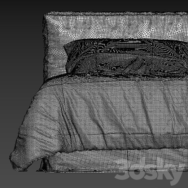 Flocca  linen bedding 3DS Max Model - thumbnail 4