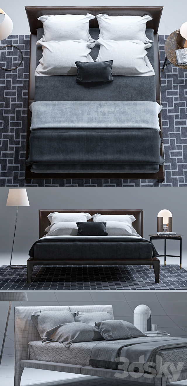 FLOU Alicudi bed 3DSMax File - thumbnail 3