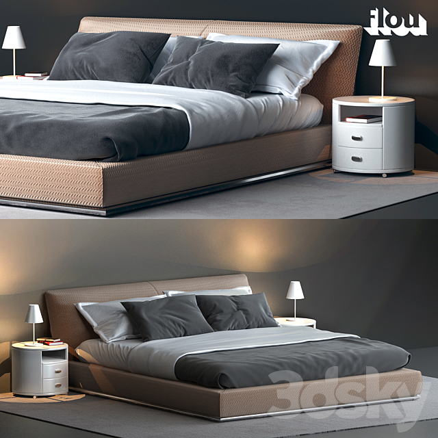 Flou Bed 3DSMax File - thumbnail 1