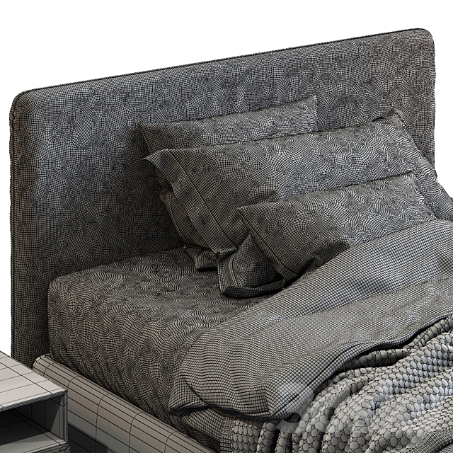 Flou bed notturno 3DSMax File - thumbnail 5