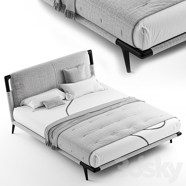 Flou gaudi bed 3DS Max Model - thumbnail 4