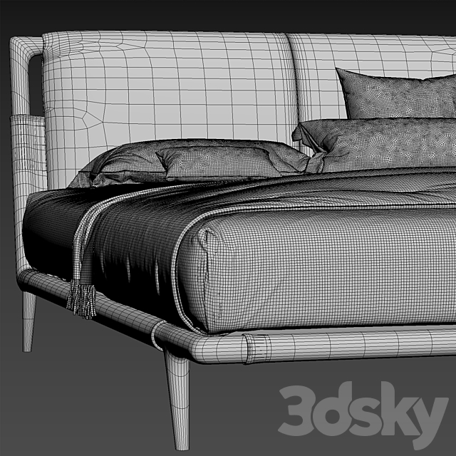 Flou gaudi bed 3DS Max Model - thumbnail 5