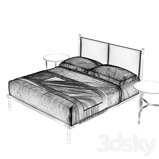 FLOU Iko bed 3DSMax File - thumbnail 2