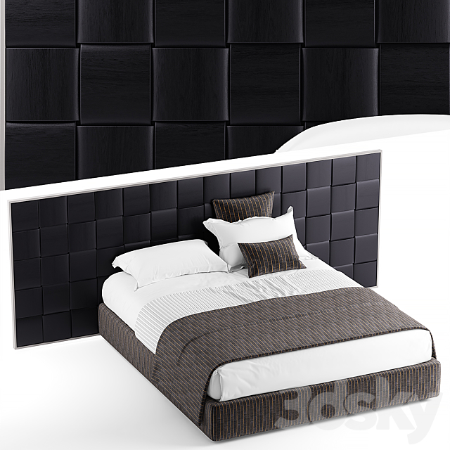 Flou jaipur bed 3DS Max Model - thumbnail 4