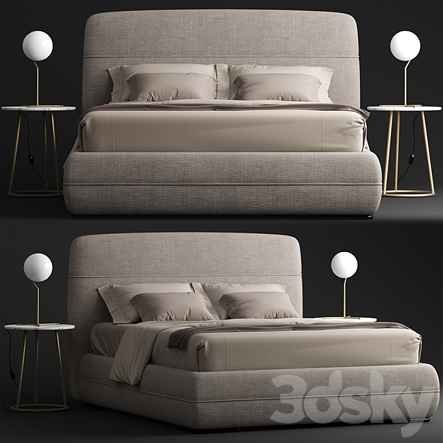 Flou MANDARINE bed 3DSMax File - thumbnail 1