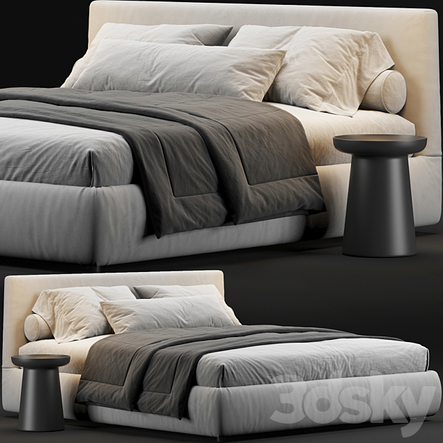 Flou Merkurio Bed 3DSMax File - thumbnail 1