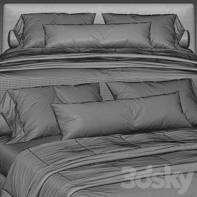 Flou Merkurio Bed 3DSMax File - thumbnail 4