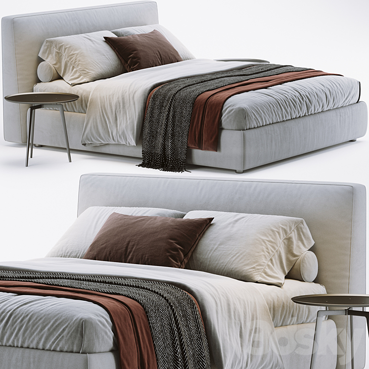 Flou MyPlace Bed 3DS Max Model - thumbnail 3