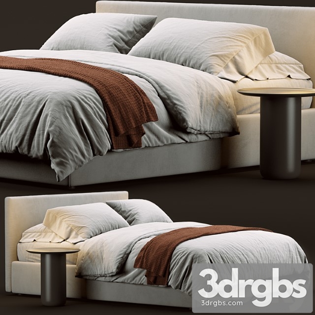 Flou notturno bed 2 3dsmax Download - thumbnail 1