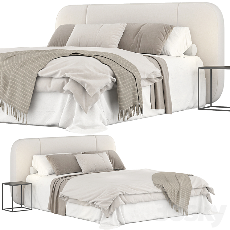 Flou olivier bed 3DS Max Model - thumbnail 1