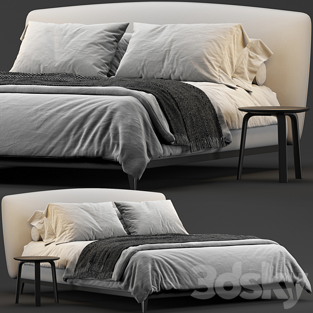 Flou olivier bed 3DSMax File - thumbnail 1