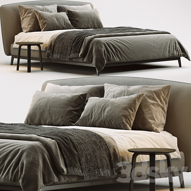 Flou olivier bed 3DSMax File - thumbnail 1