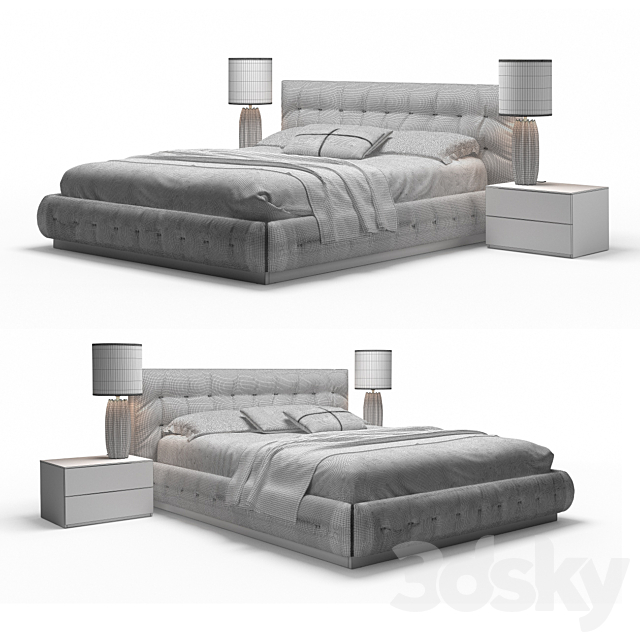 Flou Pinch Bed 3DSMax File - thumbnail 2