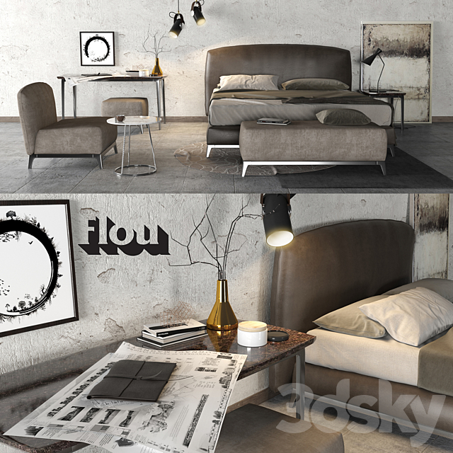 Flou Set 02 3ds Max - thumbnail 1