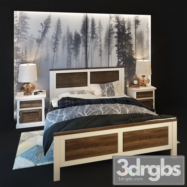 Folk Bed 3dsmax Download - thumbnail 1