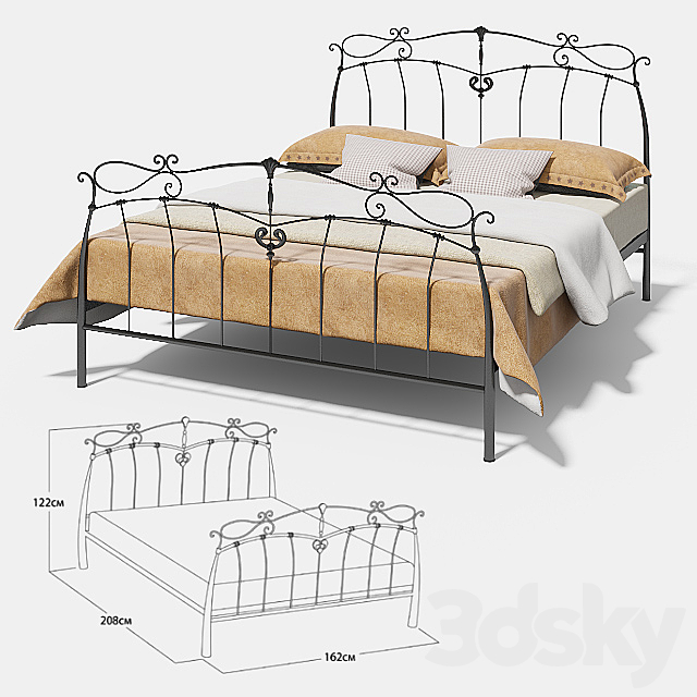 Forged Garda Bed 9 3DSMax File - thumbnail 1