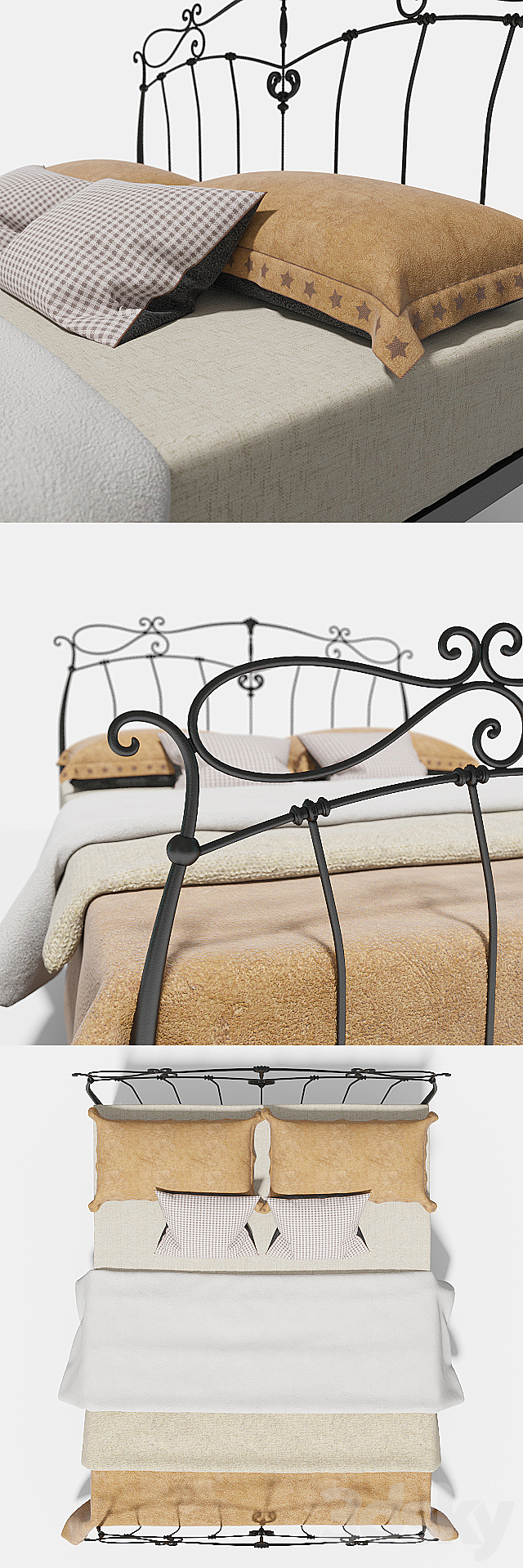 Forged Garda Bed 9 3DSMax File - thumbnail 2