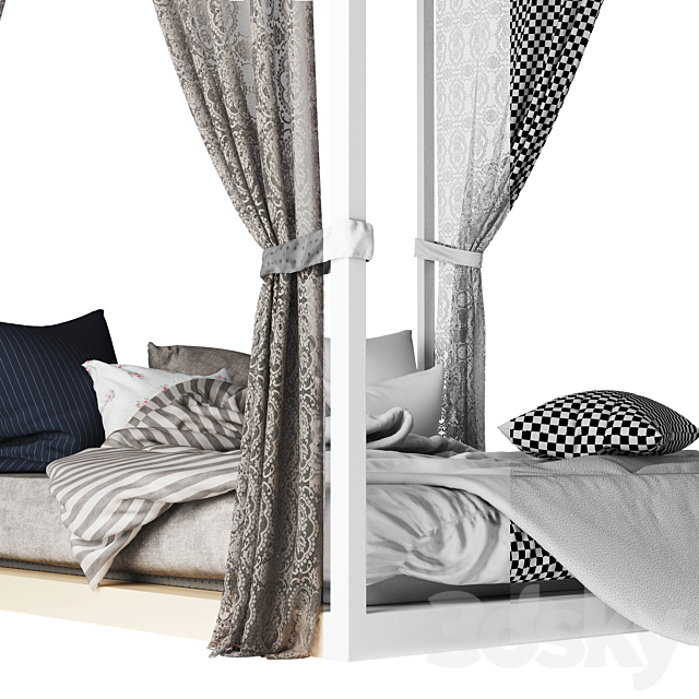 four-poster bed 3DSMax File - thumbnail 2