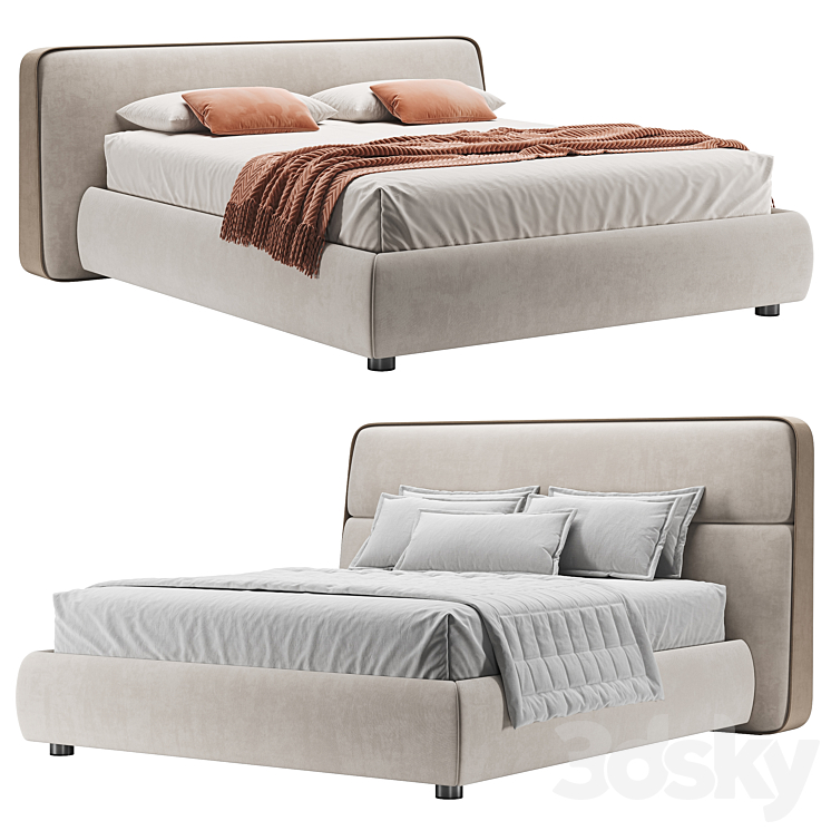 FRAME Bed By Giorgetti 3DS Max Model - thumbnail 1