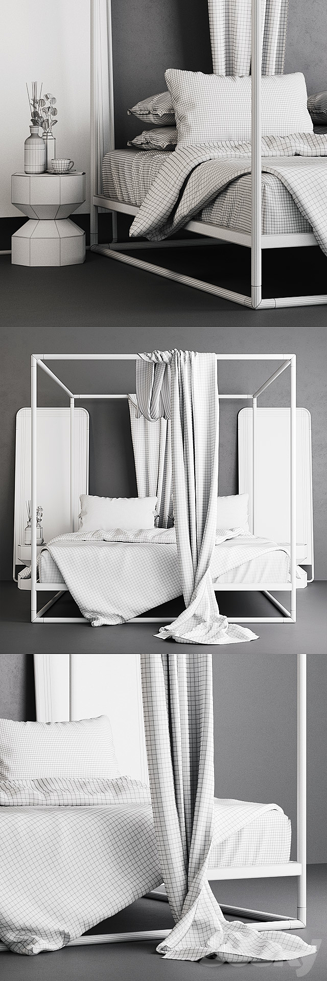 Frame Canopy Bed 3DSMax File - thumbnail 3